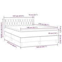 Boxspring met matras fluweel zwart 140x210 cm - thumbnail