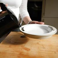 Warmhoudbord wit/rood - thumbnail