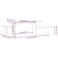 Salontafels 2 st bewerkt hout sonoma eikenkleurig - thumbnail