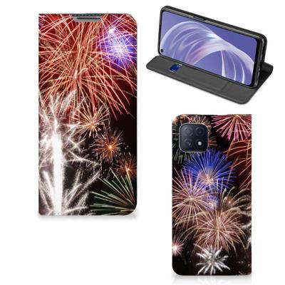 OPPO A73 5G Hippe | Standcase | Vuurwerk