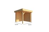 Overkapping Lisa-Kensi 250 cm bij 250 cm diep plat dak Warentuin Collection - Warentuin collection - thumbnail