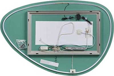 Ben Organic organische spiegel met LED verlichting en anti-condens 80x50cm