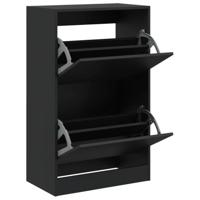 VidaXL Schoenenkast 60x34x96,5 cm bewerkt hout zwart - thumbnail