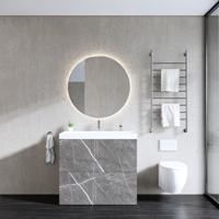 Onderkast Gliss Design Hades 2 Softclose Laden 100x84.5x45cm Pietra Grijs Marmer (wastafel keuze) - thumbnail