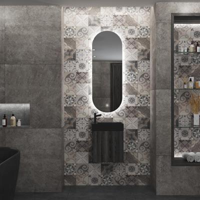 Badkamerspiegel BWS Riono 40x100cm Verticaal LED Badkamerspiegel BWS Riono 40x100cm Verticaal LED