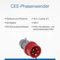 AS Schwabe 60460 60460 CEE-fase-inverter 16 A 400 V 1 stuk(s) - thumbnail