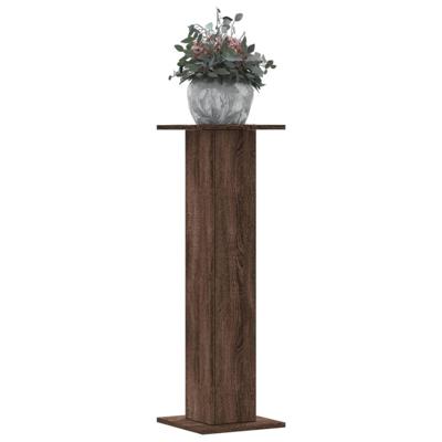 Plantenstandaards 2 st 30x30x95 cm bewerkt hout bruin eiken Plantenstandaards 2 st 30x30x95 cm bewerkt hout bruin eiken