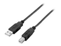 Equip USB-kabel A -> B St/3,00 m polyzak, zwart - thumbnail