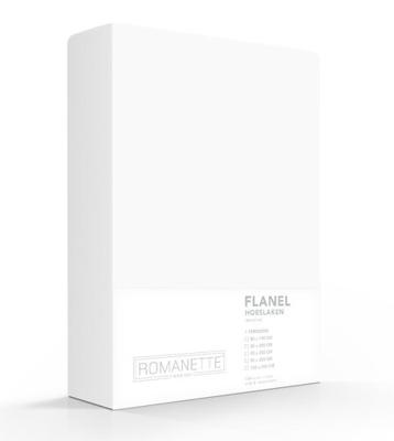 Romanette Romanette flanel hoeslaken Wit 140x200