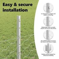 VidaXL Hek met paal zilver 0,5 x 25 m staal - thumbnail
