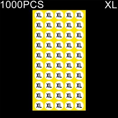 1000 stuks ronde vorm grootte Sticker kleren groottelabel maat: XL