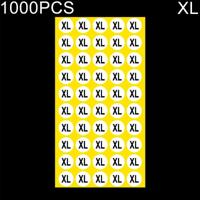 1000 stuks ronde vorm grootte Sticker kleren groottelabel maat: XL - thumbnail