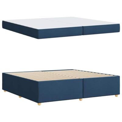 Bedframe met matras Anders Blauw 200 x 200 cm Stof