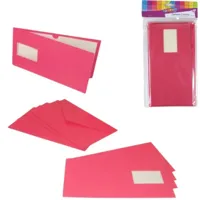 Kaarten met enveloppen fuchsia 21 cm 5 stuks | 48 stuks - thumbnail