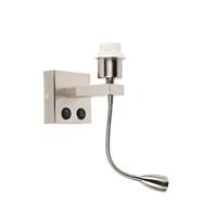 QAZQA Moderne wandlamp staal met flexarm - Brescia Combi - thumbnail