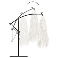 Parasol met stalen paal 269x269x235 cm wit - thumbnail