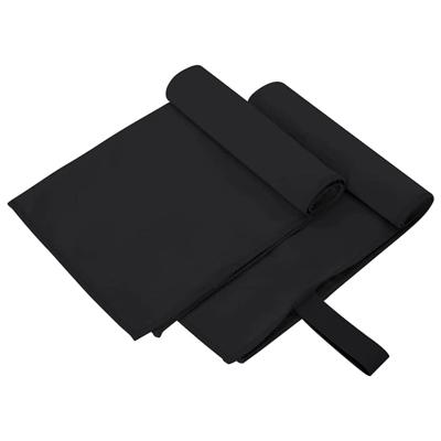 Sporthanddoeken 2 pcs Zwart 50 x 30 cm Polyester en polyamide Sporthanddoeken 2 pcs Zwart 50 x 30 cm Polyester en polyamide