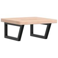 Badkamer wandschap staal en massief eikenhout - thumbnail