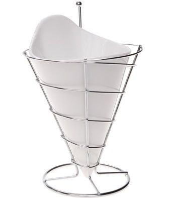 Cosy & Trendy Frietzak Wit ø 12 cm Met RVS Houder