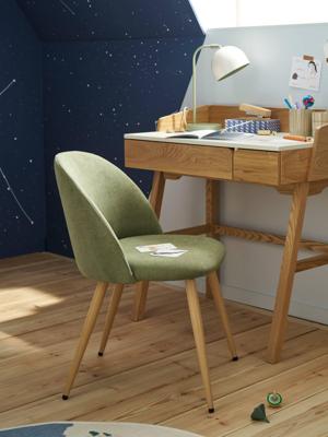 Kinderstoel van gemêleerde stof groen Kinderstoel van gemêleerde stof groen