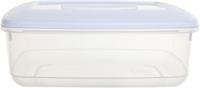 Whitefurze vershouddoos rechthoekig 3 liter, transparant met wit deksel - thumbnail