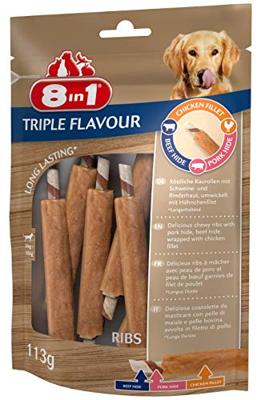 8in1 Triple Flavour ribs hondensnacks 1 verpakking 8in1 Triple Flavour ribs hondensnacks 1 verpakking