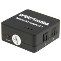 SPDIF / TOSLINK Power Adapter digitale optische Audio Splitter versterker 1 x 3 ondersteunt 5.1 - thumbnail