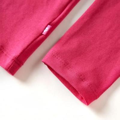 Kindershirt met lange mouwen hertenprint 92 felroze Kindershirt met lange mouwen hertenprint 92 felroze