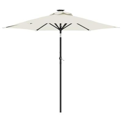 VidaXL Parasol met stalen paal 225x225x212 cm wit