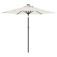 VidaXL Parasol met stalen paal 225x225x212 cm wit - thumbnail