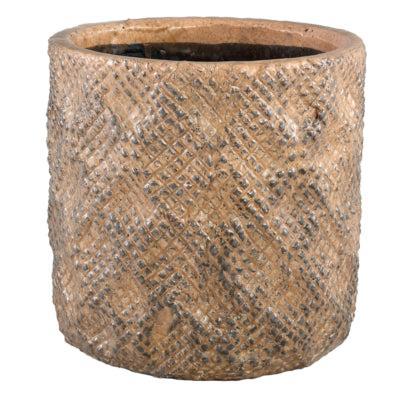 PTMD bloempot melton l bruin 25 cm | 2 stuks