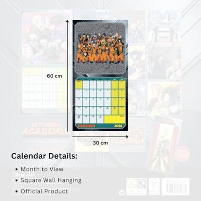 MY HERO ACADEMIA 2026 SQUARE CALENDAR