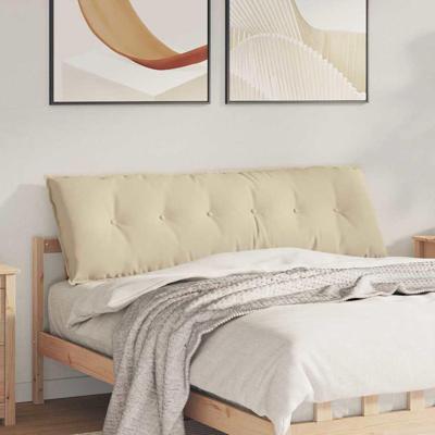 Rugkussen Crme 160 x 50 cm Microvezel Stof Rugkussen Crme 160 x 50 cm Microvezel Stof