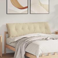 Rugkussen Crme 160 x 50 cm Microvezel Stof - thumbnail