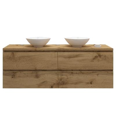 Badkamermeubelset Gliss Zeus 180 cm Rustiek Eiken Met Waskom