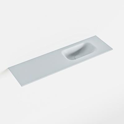 MONDIAZ EDEN Clay solid surface inleg wastafel voor toiletmeubel 80cm. Positie wasbak rechts