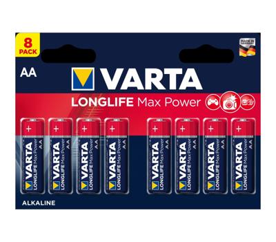 Varta Longlife Max Power AA 8-pack Batterijen Varta Longlife Max Power AA 8-pack Batterijen