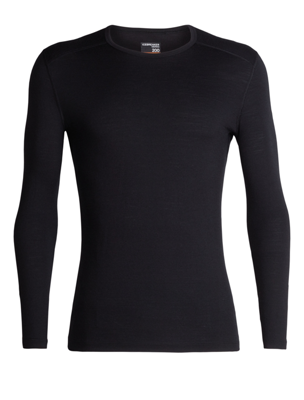Icebreaker Merino 200 Oasis LS Crewe Thermoshirt Heren Black XL