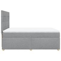 Boxspring met matras stof lichtgrijs 160x200 cm - thumbnail