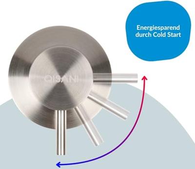 Qisani Flow wastafelkraan afbouwdeel met 250mm uitloop rvs geborsteld