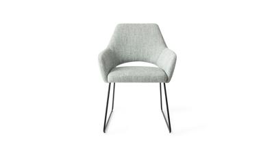Jesper Home Yanai eetkamerstoel Soft Sage slide black