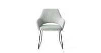 Jesper Home Yanai eetkamerstoel Soft Sage slide black - thumbnail