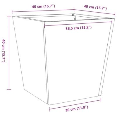 VidaXL Plantenbak 40x40x40 cm staal zwart VidaXL Plantenbak 40x40x40 cm staal zwart