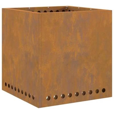 VidaXL Rookloze vuurschaal bruin 48 x 48 x 50 cm cortenstaal
