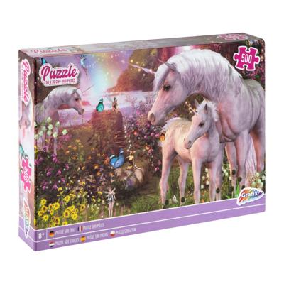 Puzzel eenhoorns - 500 stukjes - 50x70 cm Puzzel eenhoorns - 500 stukjes - 50x70 cm