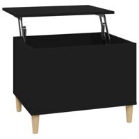 Salontafel 60x44,5x45 cm bewerkt hout zwart - thumbnail