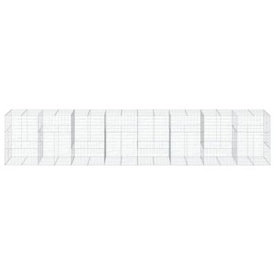 Schanskorf 800x100x150 cm gegalvaniseerd ijzer zilverkleurig