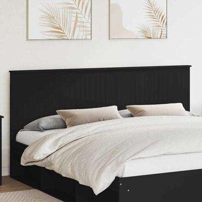 Hoofdbord met hoofdeinde Zwart Eiken 200 cm Bewerkt hout