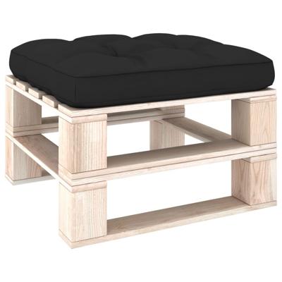 vidaXL Bankkussen pallet 58x58x10 cm zwart