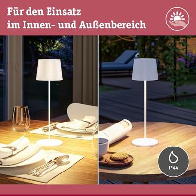 Paulmann 76997 Gilo LED-tafellamp voor buiten 2.8 W Warmwit Wit (mat)